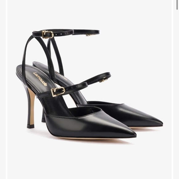 NWT l Larroude Kris Pump in Black Leather l 7.5 - Picture 2 of 8